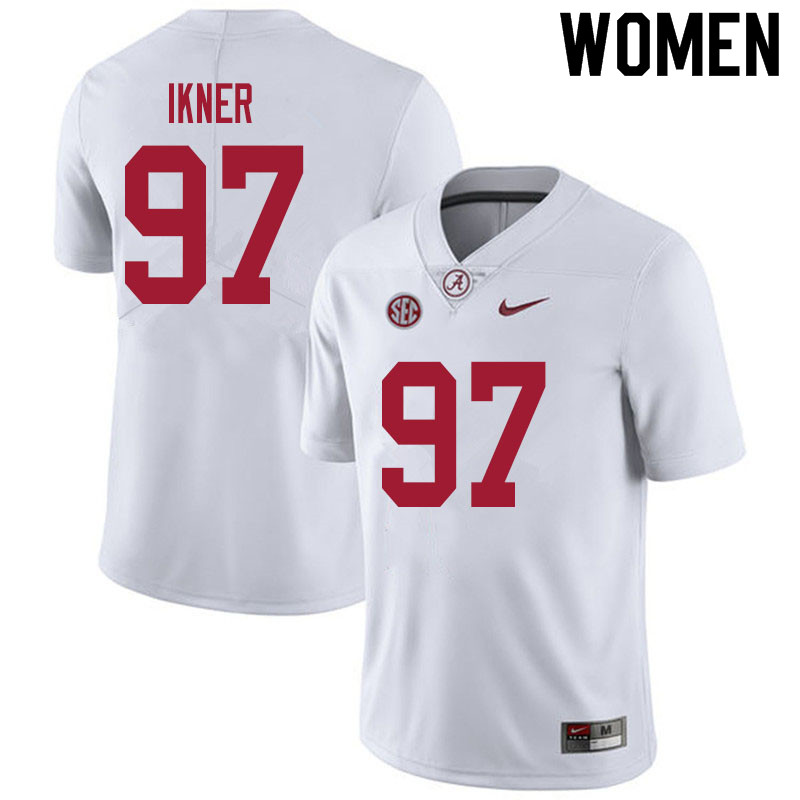 Alabama Crimson Tide Women's LT Ikner #97 White NCAA Nike Authentic Stitched 2020 College Football Jersey IH16Q38PS
